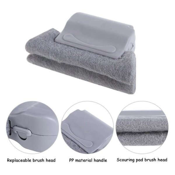 Chiffon et Brosse de Nettoyage pour Fentes de Fenêtres