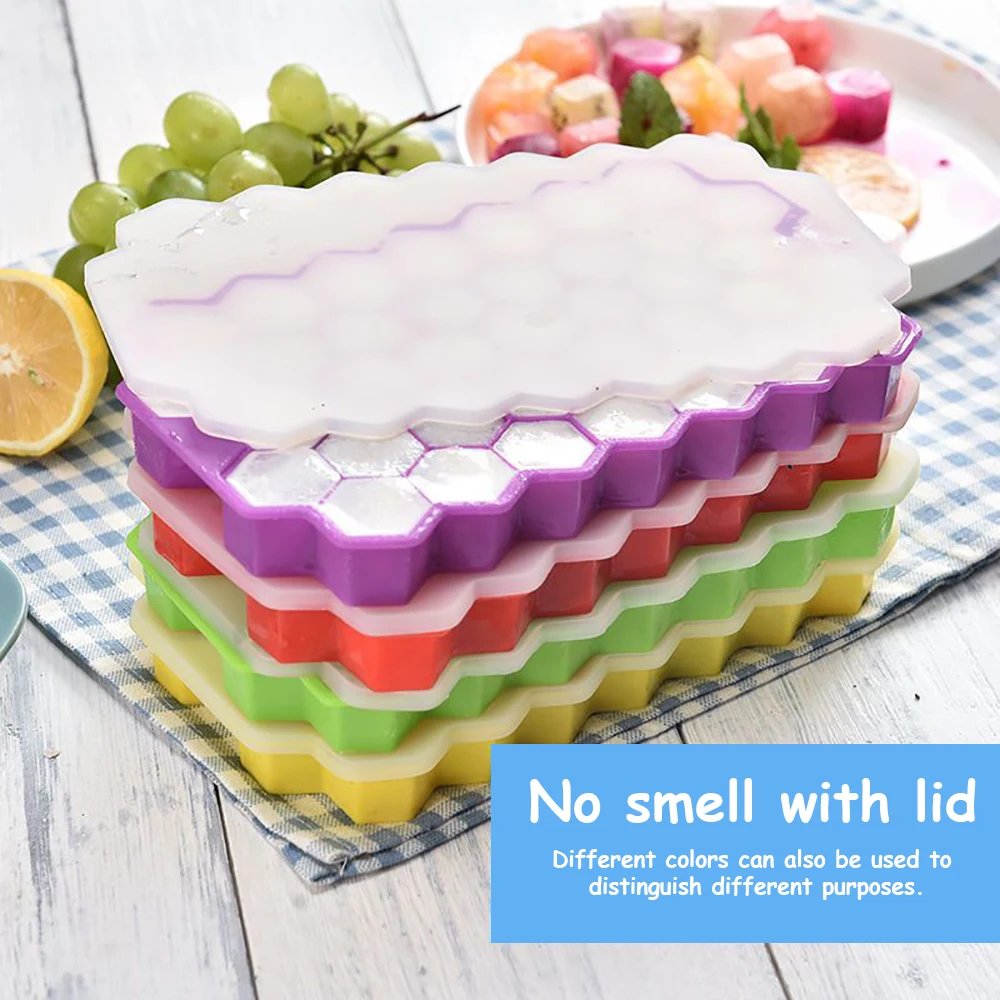 Moule glaçons ustensile de — Moule à Glaçons Nid d’Abeille en Silicone - 37 Cubes | home20.fr