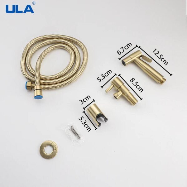 Bidet à Main en Acier Inoxydable, Kit Or Brossé