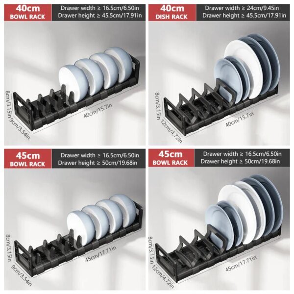 tiroir de rangement cuisine en aluminium ABS
