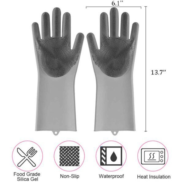 Gants de Nettoyage en Silicone – Éponge et Épurateur Multifonction