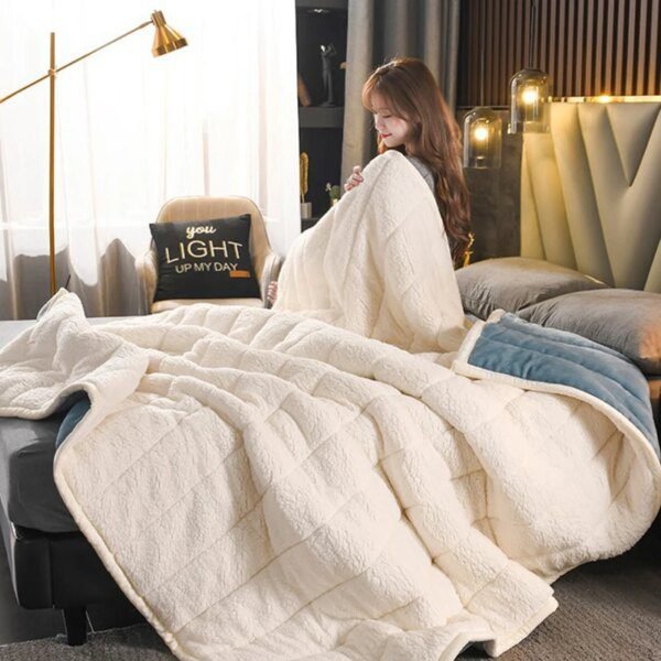 Couverture lit d’hiver en molleton de corail doux et chaud