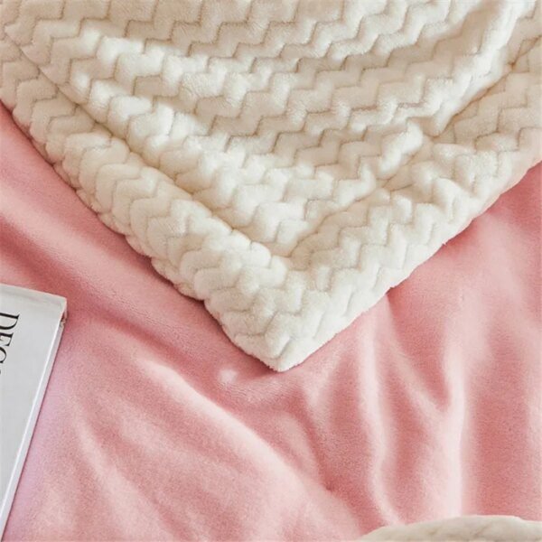 Couverture polaire épaisse 3 couches