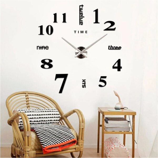 autocollant mural en forme d'horloge