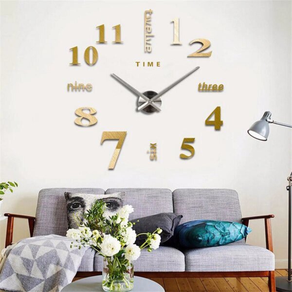 autocollant mural en forme d'horloge
