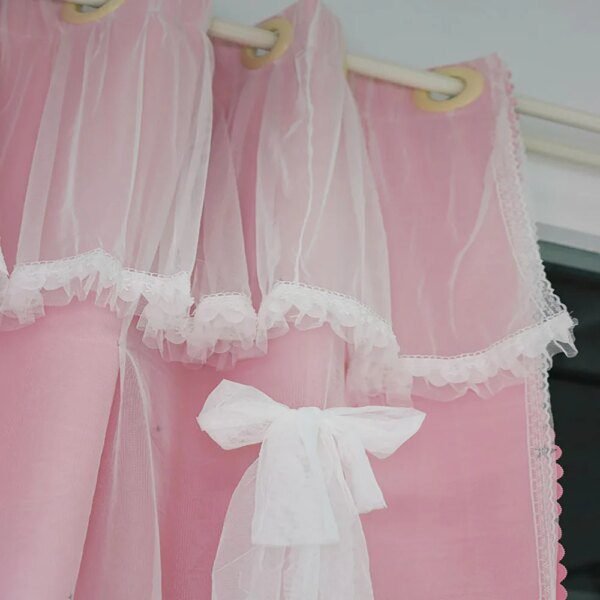 Rideau Chambre Ajouré à Double Couche avec Étoile – Style Princesse