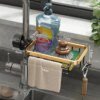 Égouttoir d’Évier en Aluminium – Rangement d’Éponges pour Cuisine