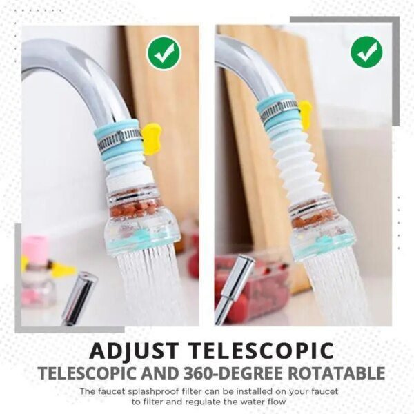 Embout de Robinet Rotatif à 360° – Filtre Anti-Éclaboussures