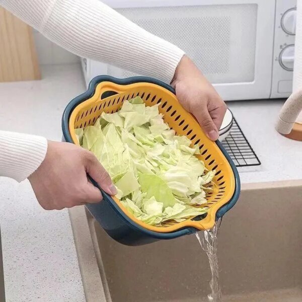 Panier de Vidange Multifonctionnel – Double Couche pour Cuisine