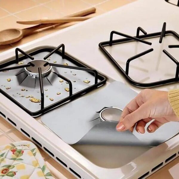 Protecteur de Brûleur pour Cuisinière – Tapis Anti-Déversement Gazinière