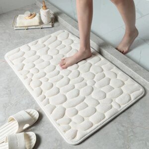 tapis de bain antidérapant en relief pavé, tapis de salle de bain dans le lavabo