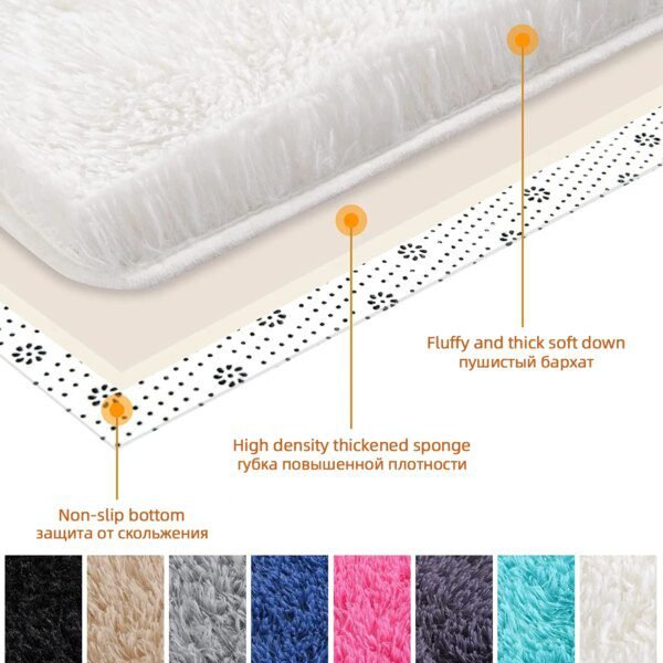 Tapis de Sol en Peluche Moderne – Salon, Chambre, Canapé, Tapis de Jeu