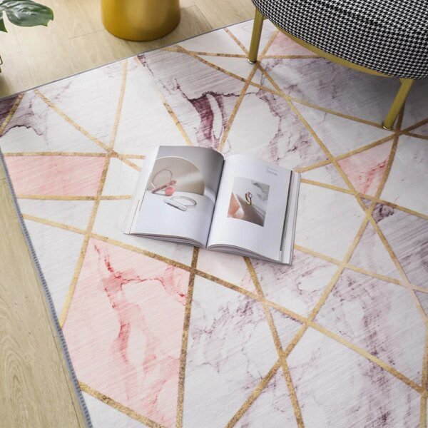 Tapis imprimé géométrique léger pour le salon, Tapis antidérapant de grande surface