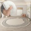 Tapis rond irrégulier en peluche, épais et moelleux, décoration de la maison, pour le salon, le canapé, la chambre à coucher, personnalisation