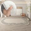 Tapis rond irrégulier en peluche, épais et moelleux, décoration de la maison, pour le salon, le canapé, la chambre à coucher, personnalisation
