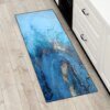 Tapis de sol cuisine style nordique abstrait – Noir et Or