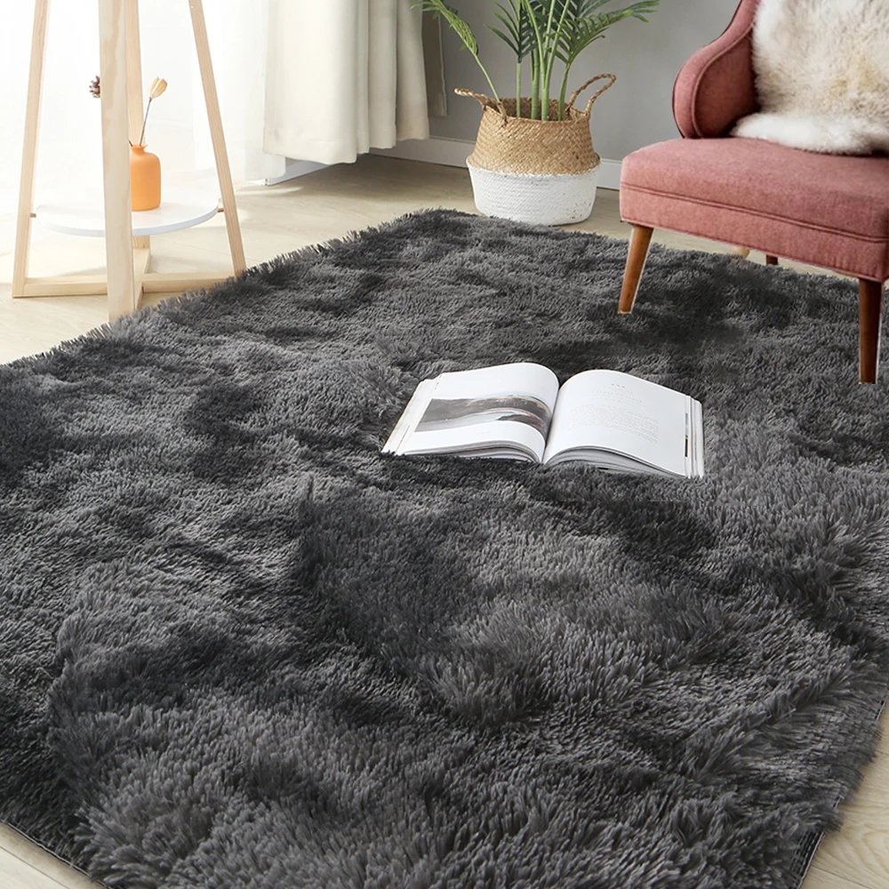 Salon tapis peluche textile déco — Tapis peluche pour Salon ou Chambre à Coucher - Velours Doux | home20.fr