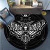 Tapis de sol rond gothique avec tête de mort