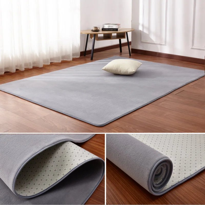 Tapis de salon moderne en Molleton de Corail Gris
