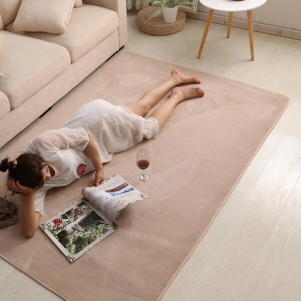 Tapis de salon moderne en Molleton de Corail Gris