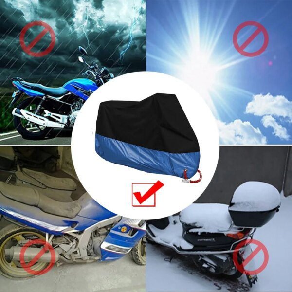 housse moto M L XL 2XL 3XL 4XL couverture de moto protection Uv extérieure universelle