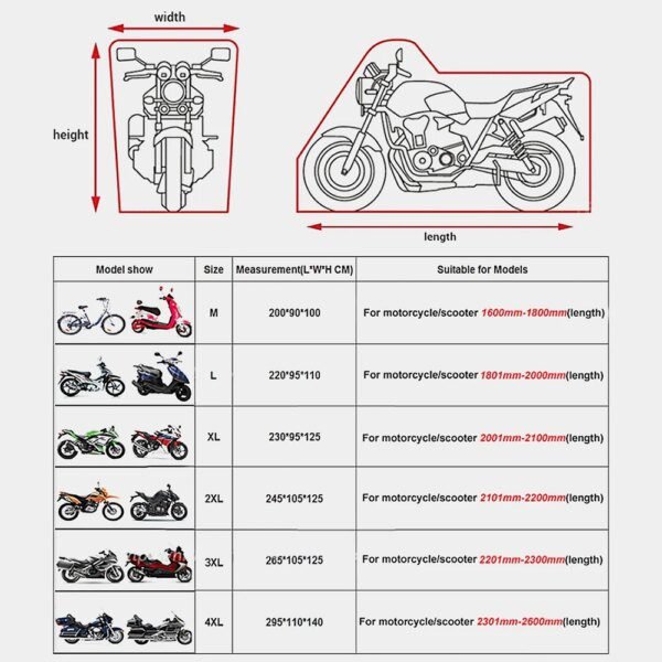 Housse velo de Protection pour Moto, accessoires de Moto