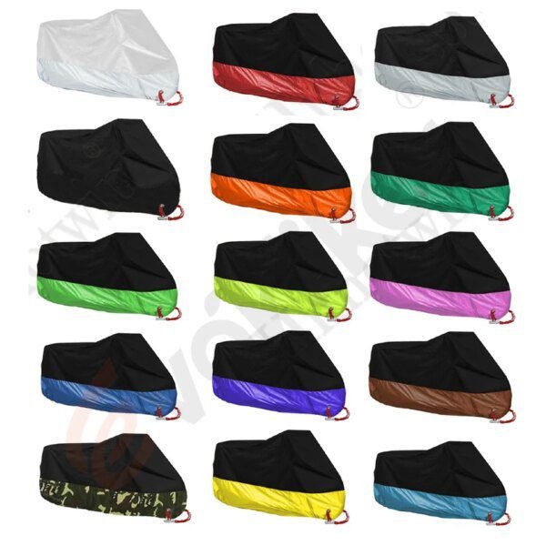 Housse moto argent, moto, moto, poussière, imperméable, extérieur, intérieur