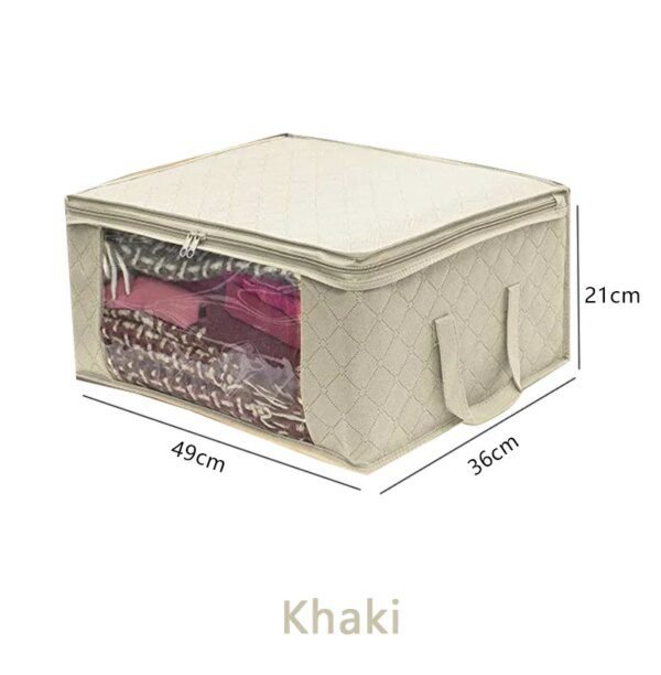 Grande boîte de rangement 1 pièce, couvercle à fermeture éclair fenêtre organisateur pliable étagère