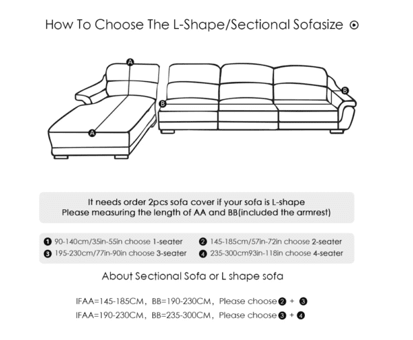 Housse canapé d'angle pour fauteuil, commander 2 pièces, 1 pièce