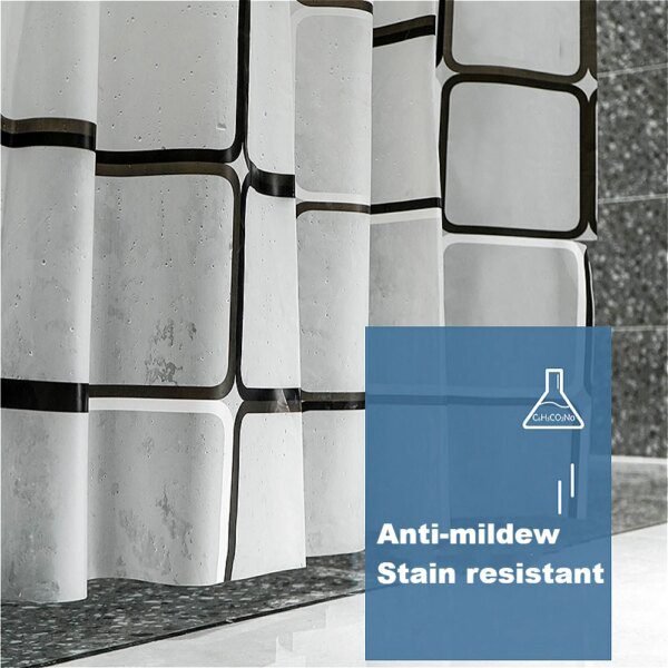 Rideau de Douche Résistant à la Moisissure – Moderne et Imprimé