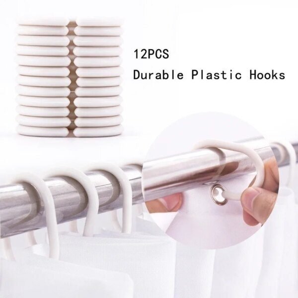 Ensemble Rideau de Douche Roses + Tapis & Accessoires – Décoration Salle de Bain