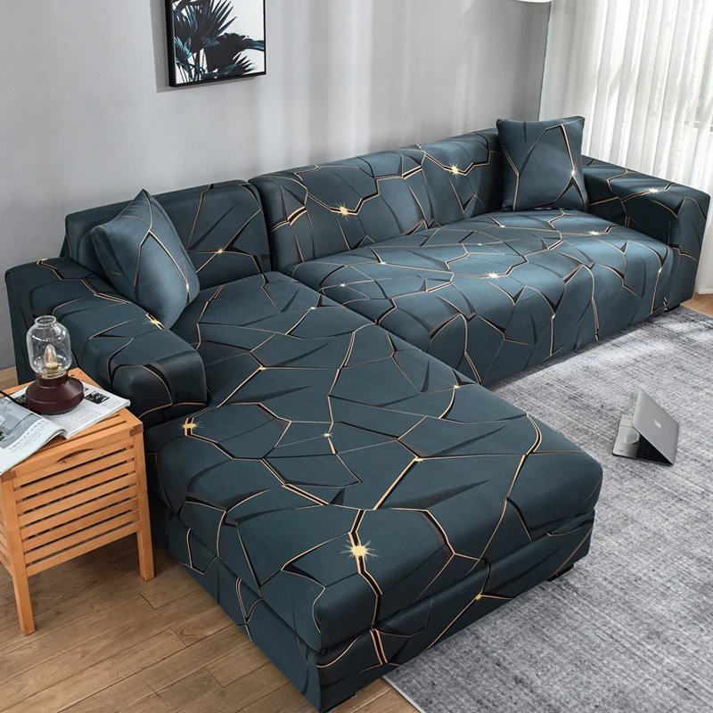 Housse canapé d'angle de protection extensible pour canapé et fauteuil 1/2/3/4 places