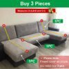 Housse canapé d'angle de protection extensible pour canapé et fauteuil 1/2/3/4 places