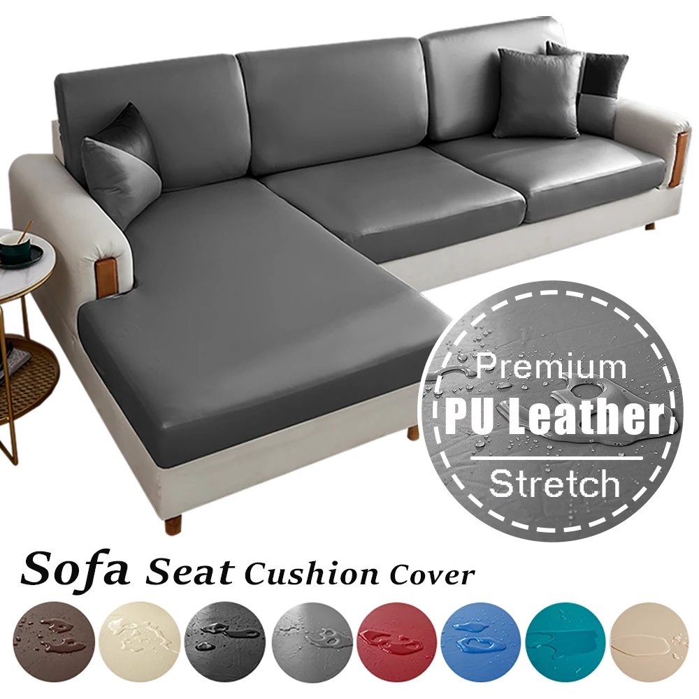 Housse canapé d'angle de Coussin de Siège en Cuir PU, Imperméable pour Protection