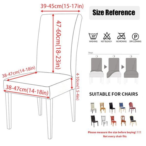 Housse de chaise en Jacquard hydrofuge, pour salle à manger