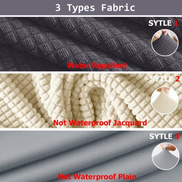 Housse de Chaise Jacquard Élastique, Waterproof, Protection de Siège pour Salle à Manger