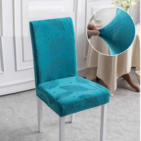 Housse de chaise Jacquard pour chaises de cuisine, très épaisses, en coton, Spandex