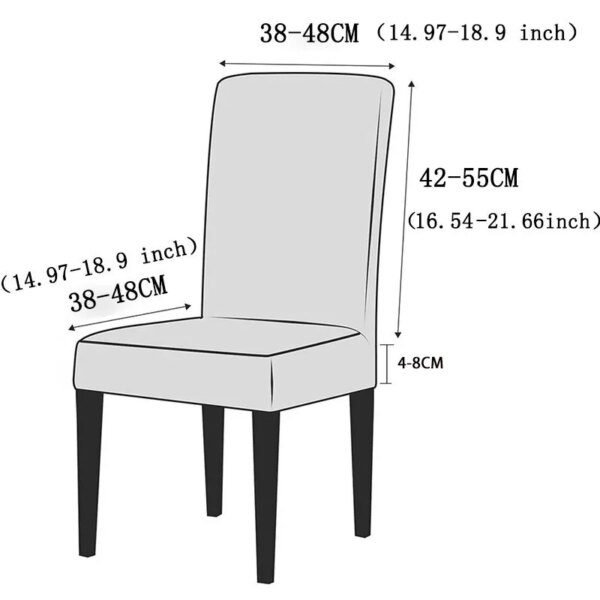 Housse de chaise Jacquard pour chaises de cuisine, très épaisses, en coton, Spandex