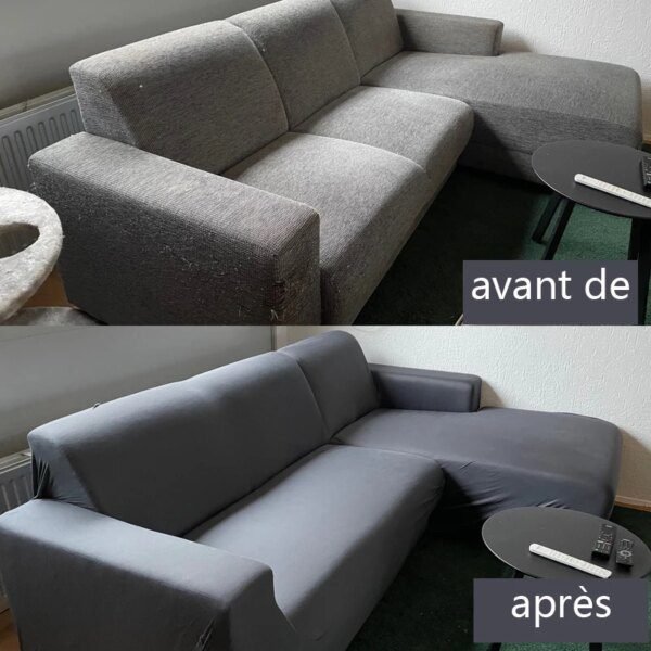 Housse canapé d'angle solide housses de canapé matériau élastique