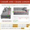 Housse canapé d'angle pour Salon Imprimé Extensible housse canapé forme de L Élastique