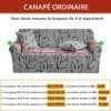 Housse canapé d'angle pour Salon Imprimé Extensible housse canapé forme de L Élastique
