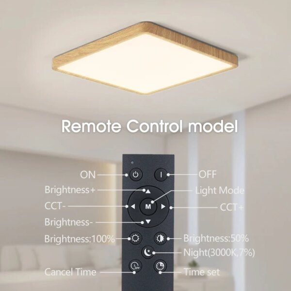 Plafonnier LED carré intelligent, luminaire de plafond