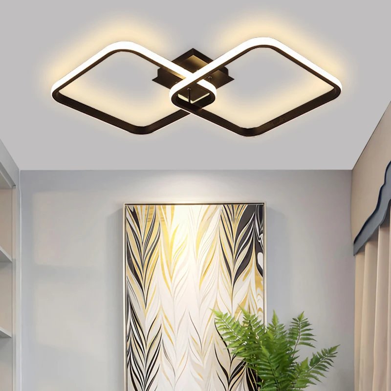 Minimaliste plafonnier led luminaire — Plafonnier Led minimaliste composé d'anneaux lumineux | home20.fr