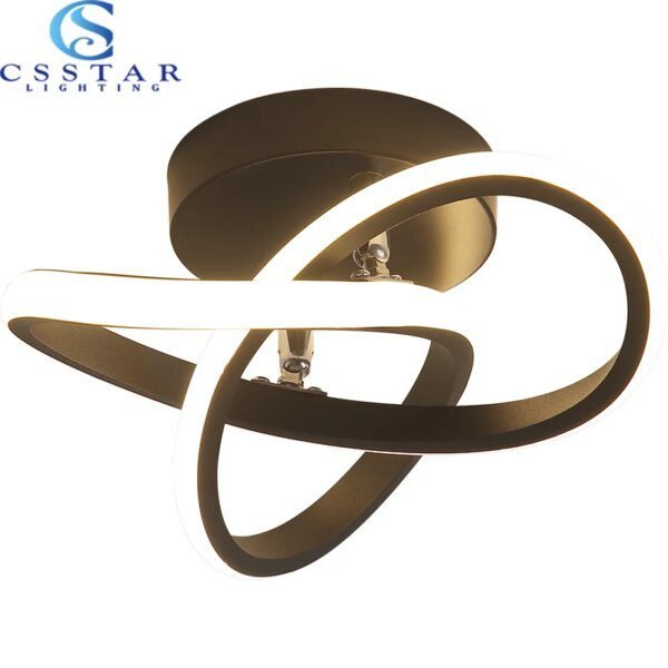 Plafonnier à LED Noir et Blanc, Éclairage d'Intérieur