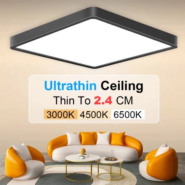35427-03cfb5.jpg Plafonnier LED carré ultramince de 0.9 ou 20 pouces