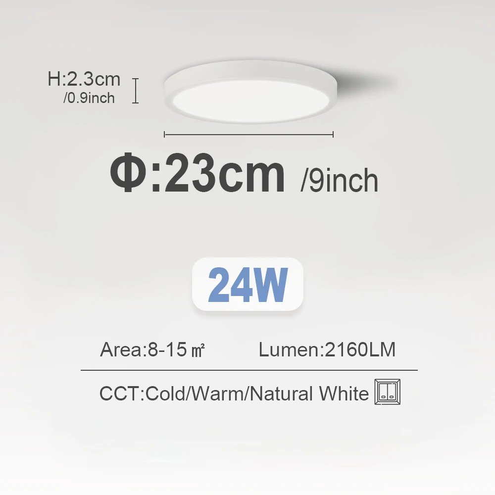 Round White-24W