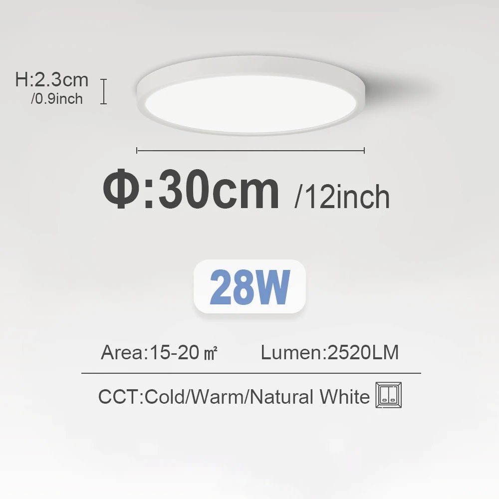 Round White-28W
