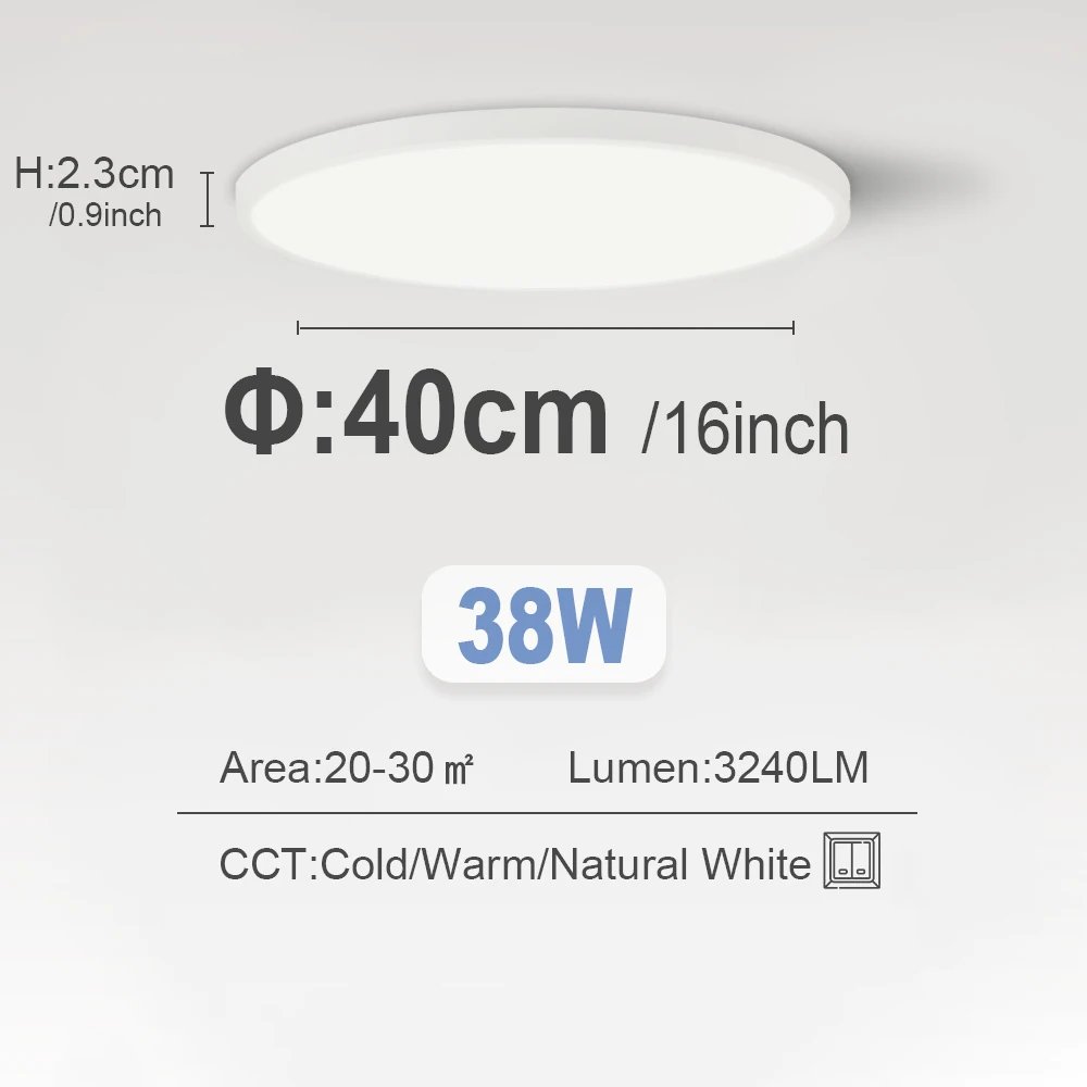 Round White-38W