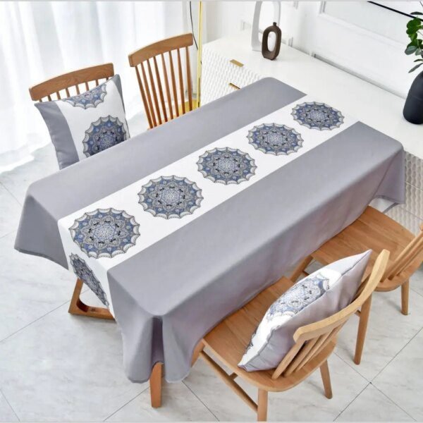 Nappe de Table imperméable imprimée Datura, moderne, bohème, décoration de mariage, rectangulaire