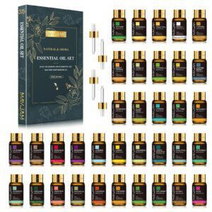 Kit d’Huiles Essentielles pour Diffuseur – 35 Bouteilles